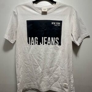 Jag Jeans White and Black Graphic Tee